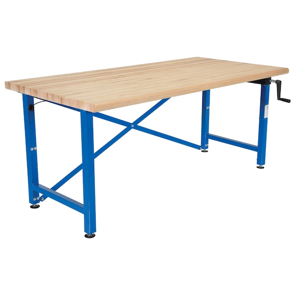 Vestil Hydraulic Manual Adjustable Ergonomic Work Benches, 60" W, 44" Height, 750 lb., Folding EWB-7236 - main